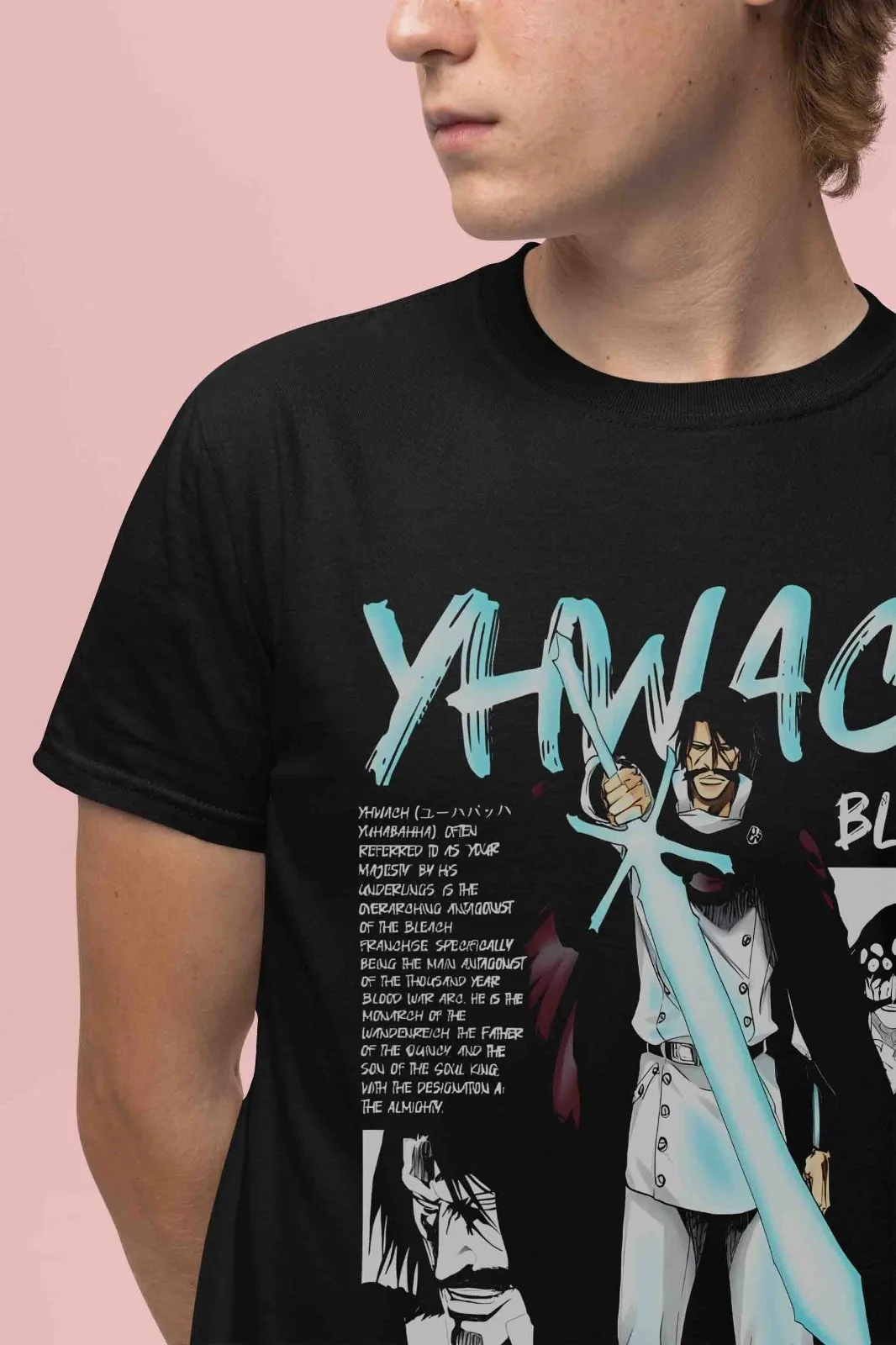 Bleach Anime Shirt Yhwach Tshirt Ichigo Bankai T-Shirt Aizen Zaraki Unisex Tee