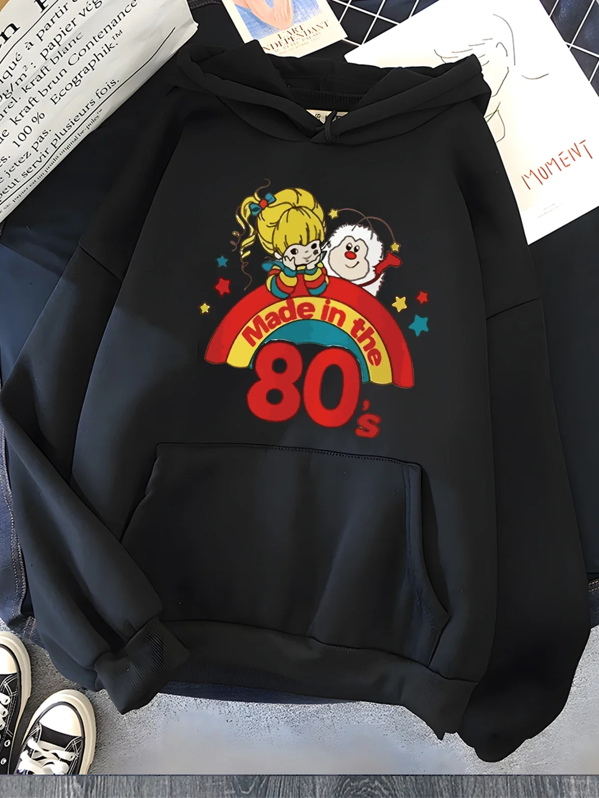 سترة بغطاء للرأس مطبوعة برسوم كارتونية كاواي للنساء، ملابس رياضية كاجوال ناعمة، سترة نسائية دافئة، قمصان للسيدات #2