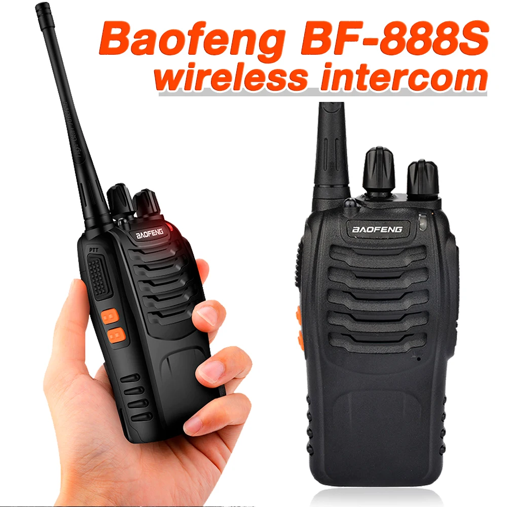 Baofeng High Power Walkie Talkie BF-888S UHF 5W 400-470MHz 16 Channels Long Range Two Way Radio With USB Charger For Hunting