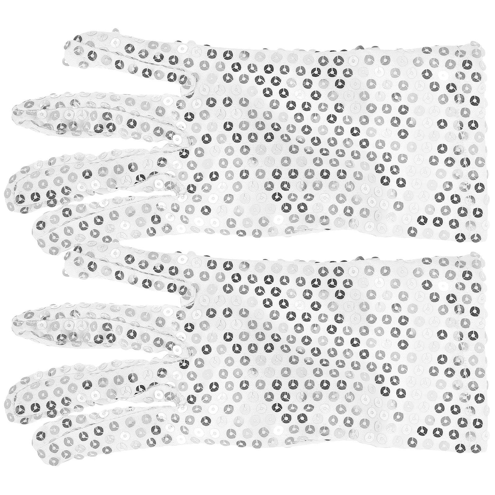 1 pz 1 paio di guanti glitterati tessuto con paillettes per feste per adulti spettacolo di danza costume handwear lucido indossabile per le donne funzionali