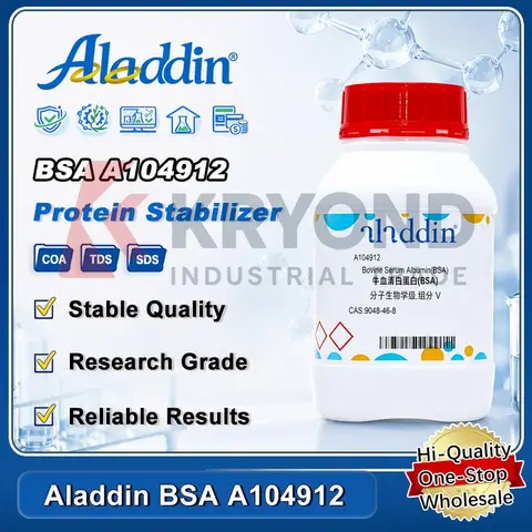 Aladdin A104912 BSA High Purity Laboratory Biochemical Reagent CAS 9048 46 8 for Protein Research Analysis Use Grade Powder Lab