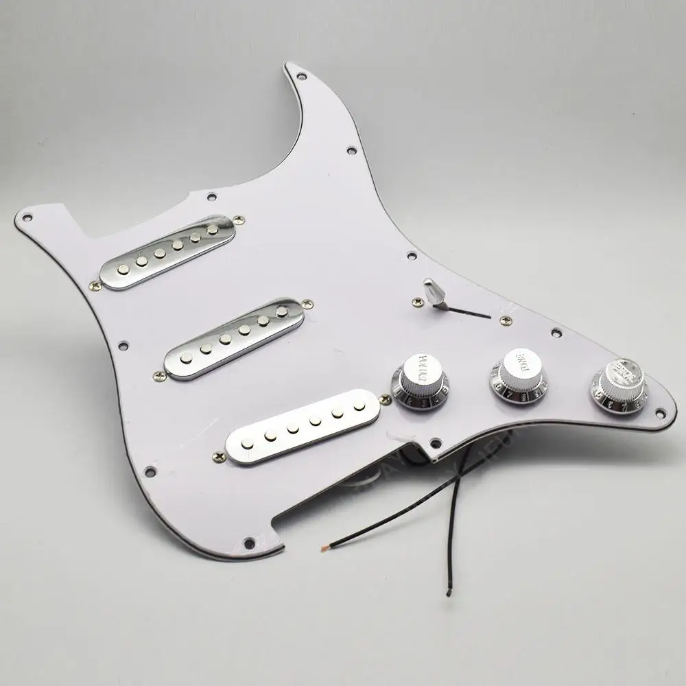 لفائف واحدة SSS التقاطات الغيتار الكهربائي بيكجوارد محملة مسبقا 11 حفرة الأحمر/الأبيض اللؤلؤ الأبيض لاقط الغيتار للاختيار #2