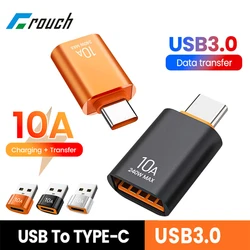 Adaptateur OTG USB 3.0 vers Type C pour Samsung, Xiaomi, Huawei, connecteur OTG 10A, charge rapide, convertisseur femelle vers type C mâle