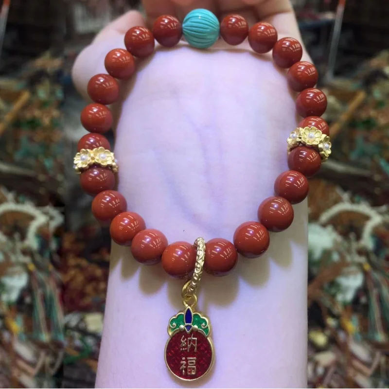 

Southern Red Agate Single Ring Bracelet