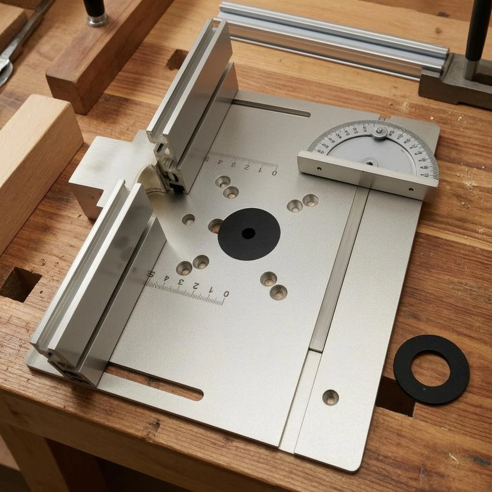 3 Pieces Aluminum Router Table Insert Plate Measurement Measurement Markings Router Table Insert Plate Woodworking Accessory