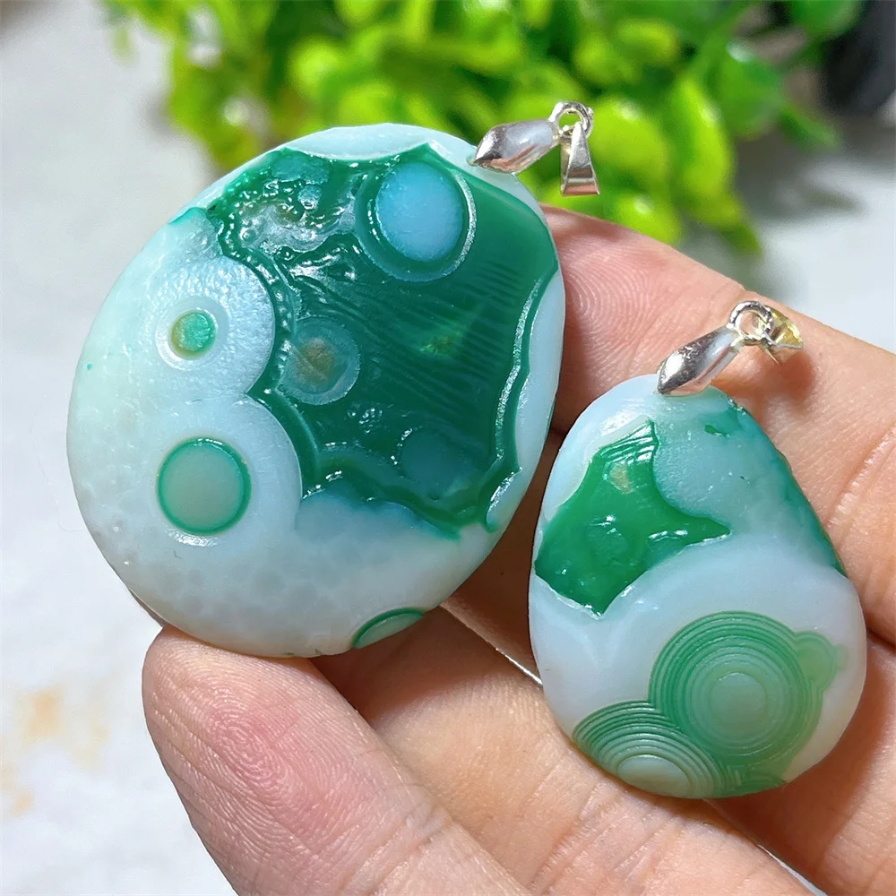 Green Crystal Natural Agate Palm Stone Quartz Home Gemstone Living Gift Energy Gemstone Geode Healing Specimen Room Decoratiom