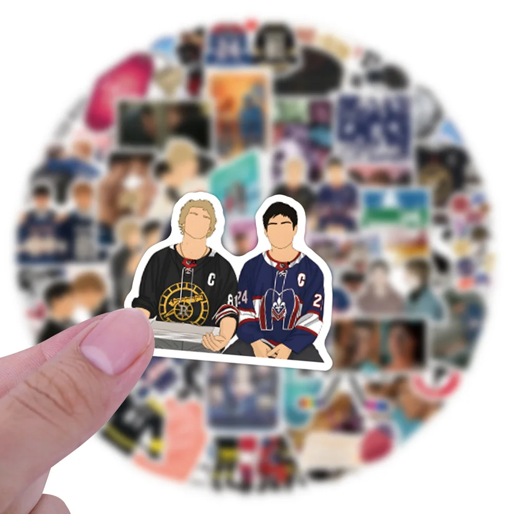 60개입 히티드 라이벌리 TV 쇼 스티커 PVC 데칼 장난감 DIY 방수 스케이트보드 여행가방 휴대폰 냉장고 선물