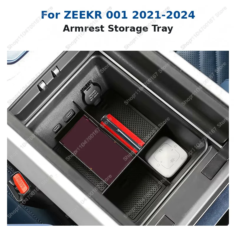 pour-zeekr-001-2021-2025-plateau-organisateur-de-rangement-pour-console-centrale-en-abs-accessoires-de-vehicule-pieces-d'installation-interieure