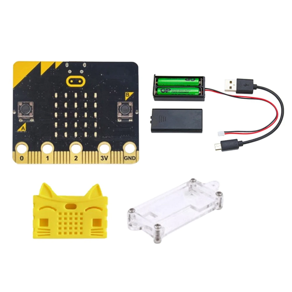 

BBC Microbit Go Start Kit Micro:Bit BBC Projects Programmable Learning Development Board with Acrylic Protective Shell