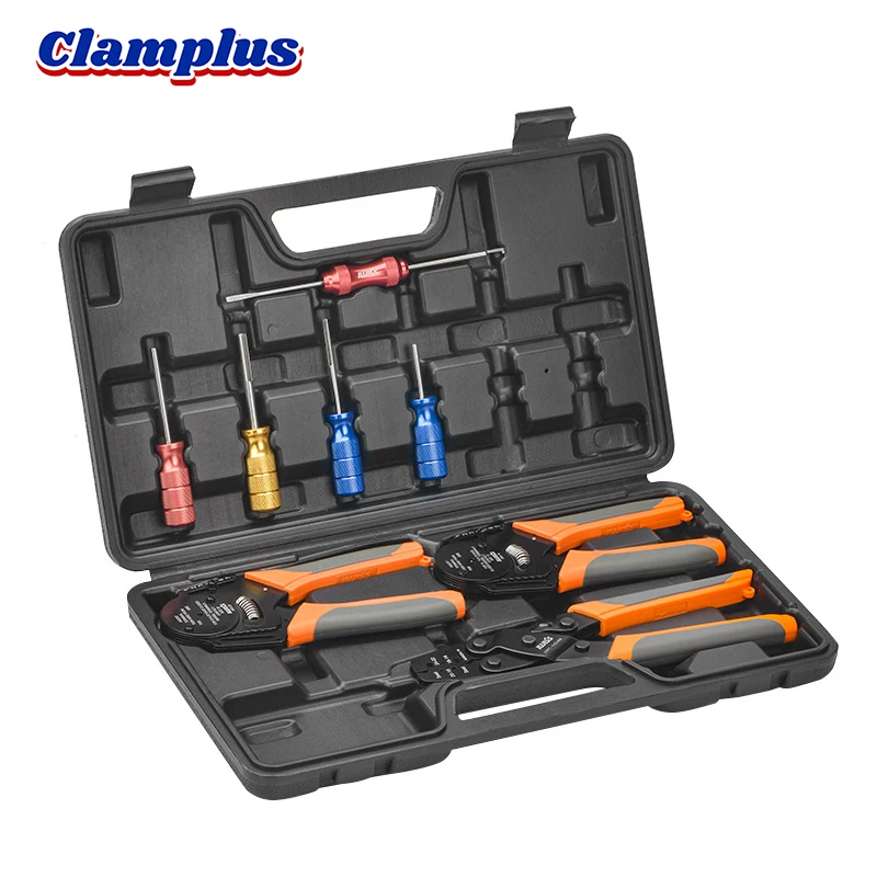 

KIT-DC02 Automotive Connector Crimping Tool Kit Wire Crimper Plier Set for Deutsch Connectors and Weather Pack Terminals Repair