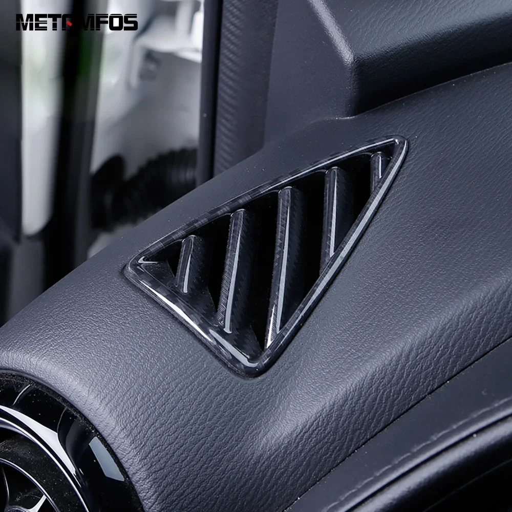 For Mazda CX-3 CX3 2014-2021 2022 2023 2024 Carbon Fiber Front Upper Air Condition AC Vent Outlet Cover Trim Sticker Car Styling