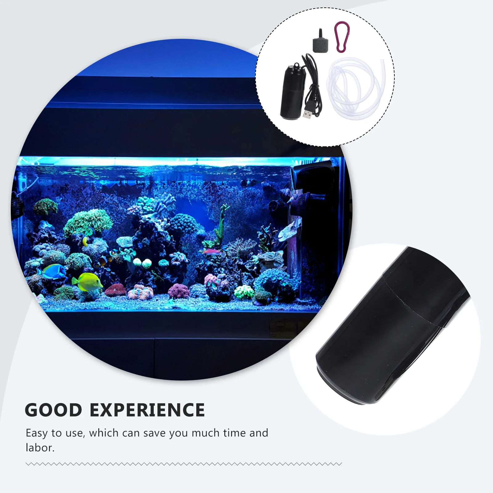 

1Set Mini USB Oxygen Aerator Fish Tank Air Pump Aquarium Oxygenator Portable Small Quiet for Outdoor Fishing Fish Tank Accessory