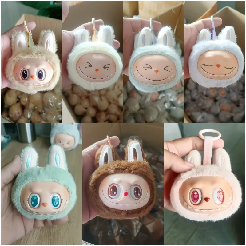 2024 hot Sale Anime Labubu Sitting 2nd Generation Little Head Model Toy Cute Cartoon MonsterHanging bag decoration Birthday Gift