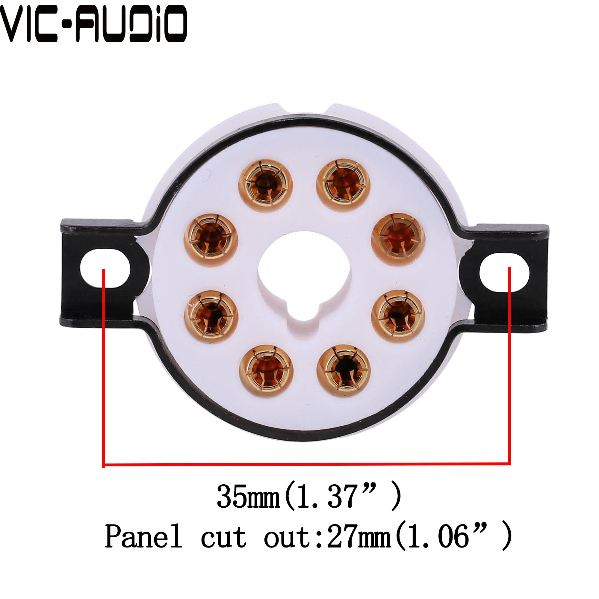 Трубчатый патрон из ПТФЭ с 4-контактным патроном, позолоченный для 300B FU-811 811 274B 572B 2A3, электронная трубка, винтажный фотоусилитель Hi-Fi