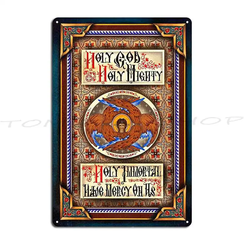 Orthodox Trisagion Prayer Metal Sign Wall Mural Wall Decor Pub Customize Create Tin Sign Poster