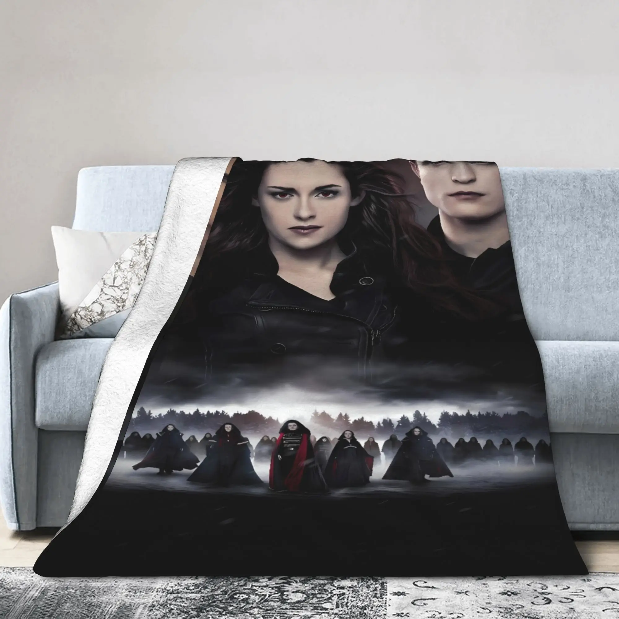 3D The Twilight Saga Edward Bella 8 Blanket Quality Soft  Throw Blanket Winter Airplane Travel Bedroom Novelty Bedspread