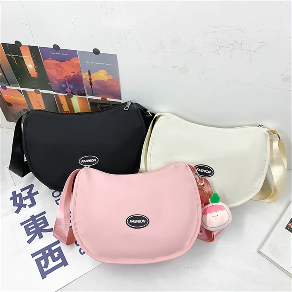 Bolso bandolera de nailon de gran capacidad para mujer, bolsa de hombro de nailon de alta calidad, bolso de viaje para estudiantes