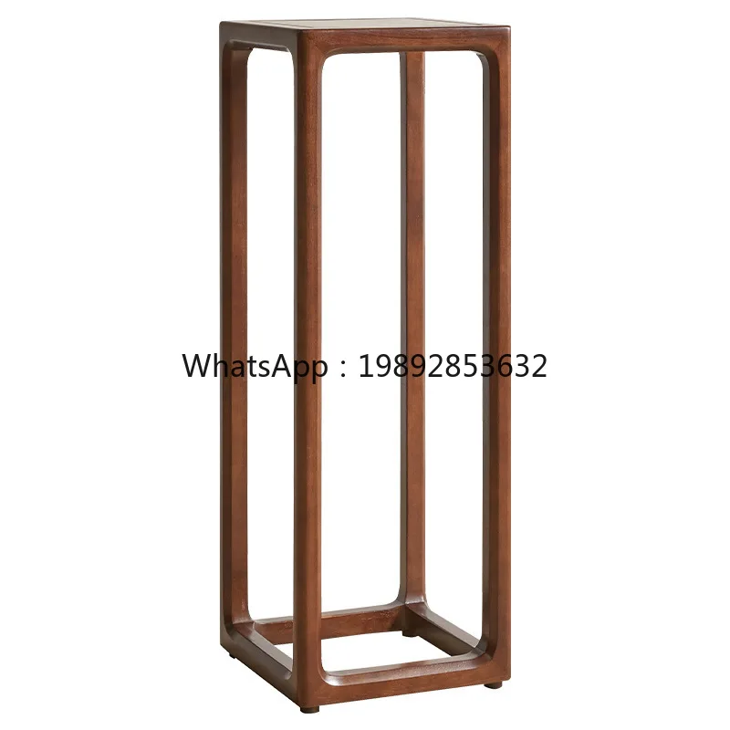 LYY Chinese Modern Living Room Storage Rack American Style Flower Stand Solid Wood Simple Flower Pot Flower Table High