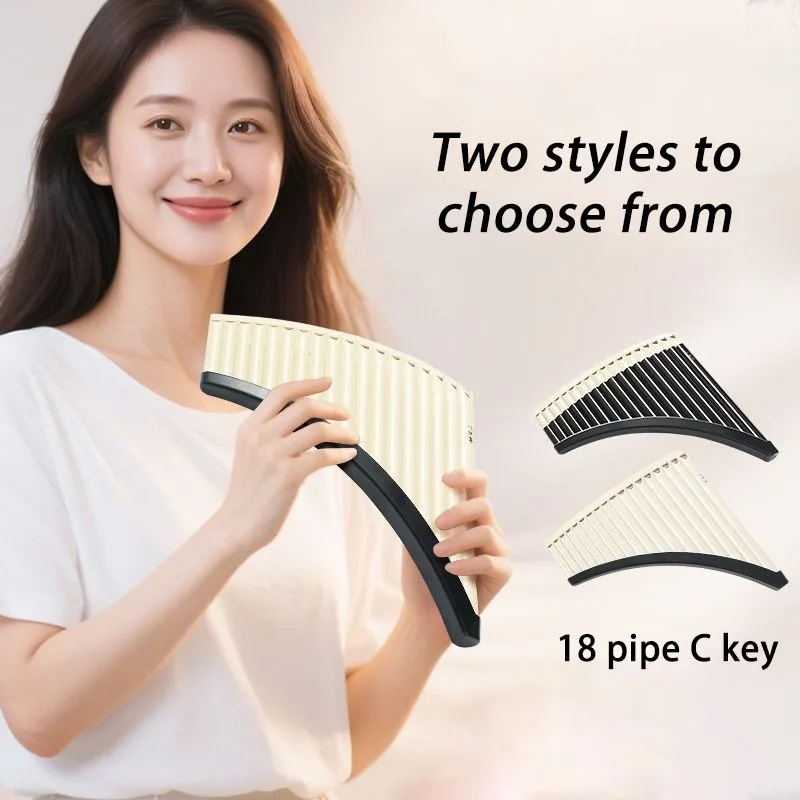 18-pipe-portable-pan-flute-c-key-beginner-performance-pan-pipes-arc-professional-panpipe-detachable-durable-resin-panpipes
