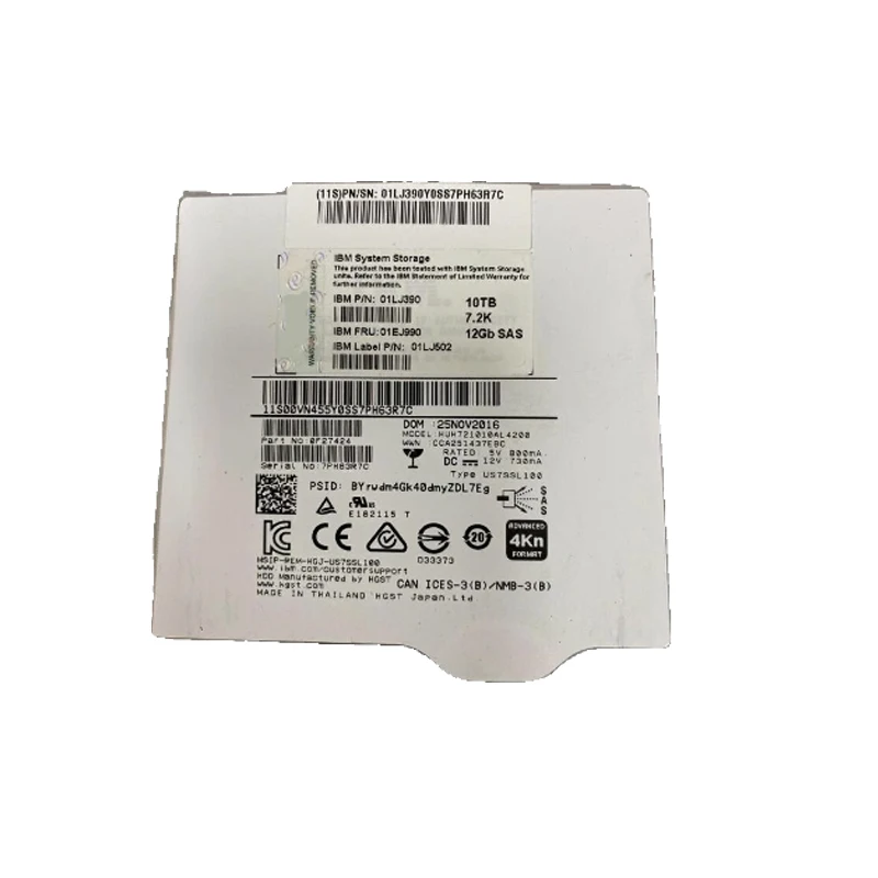 Hard Drive For IBM 01LJ390 01EJ990 01LJ502 10T NL SAS 10TB V7000 Gen2