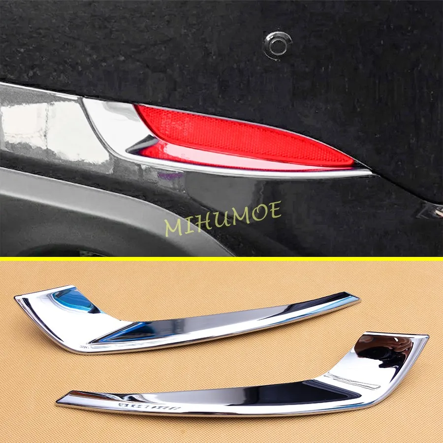 Chrome Car Rear Bumper Fog Light Cover For 2022-2024 Mazda CX-5 KF facelift Foglight Accessories 2Pcs