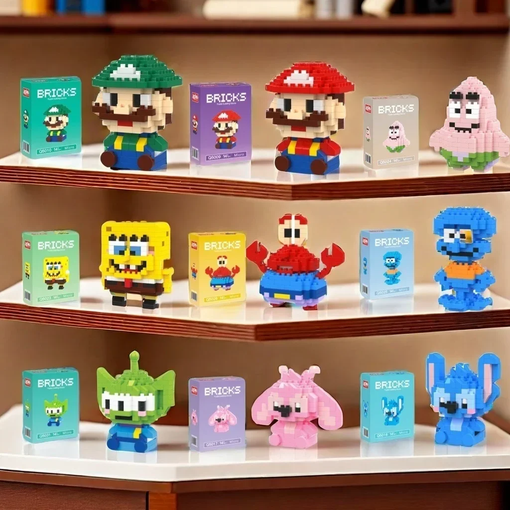 

New Anime figurine Q Cartoon jigsaw Puzzle Blocks for children Small particles educational toy student doll model gift