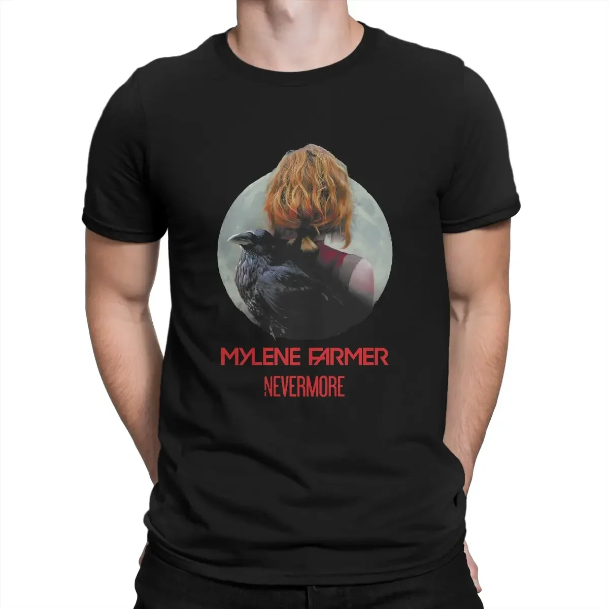 Fashion Mylene farmer or Gautier T-Shirts for Men Crew Neck 100% Cotton T Shirt Singer Mylene Farmer Short Sleeve Tee Shirt