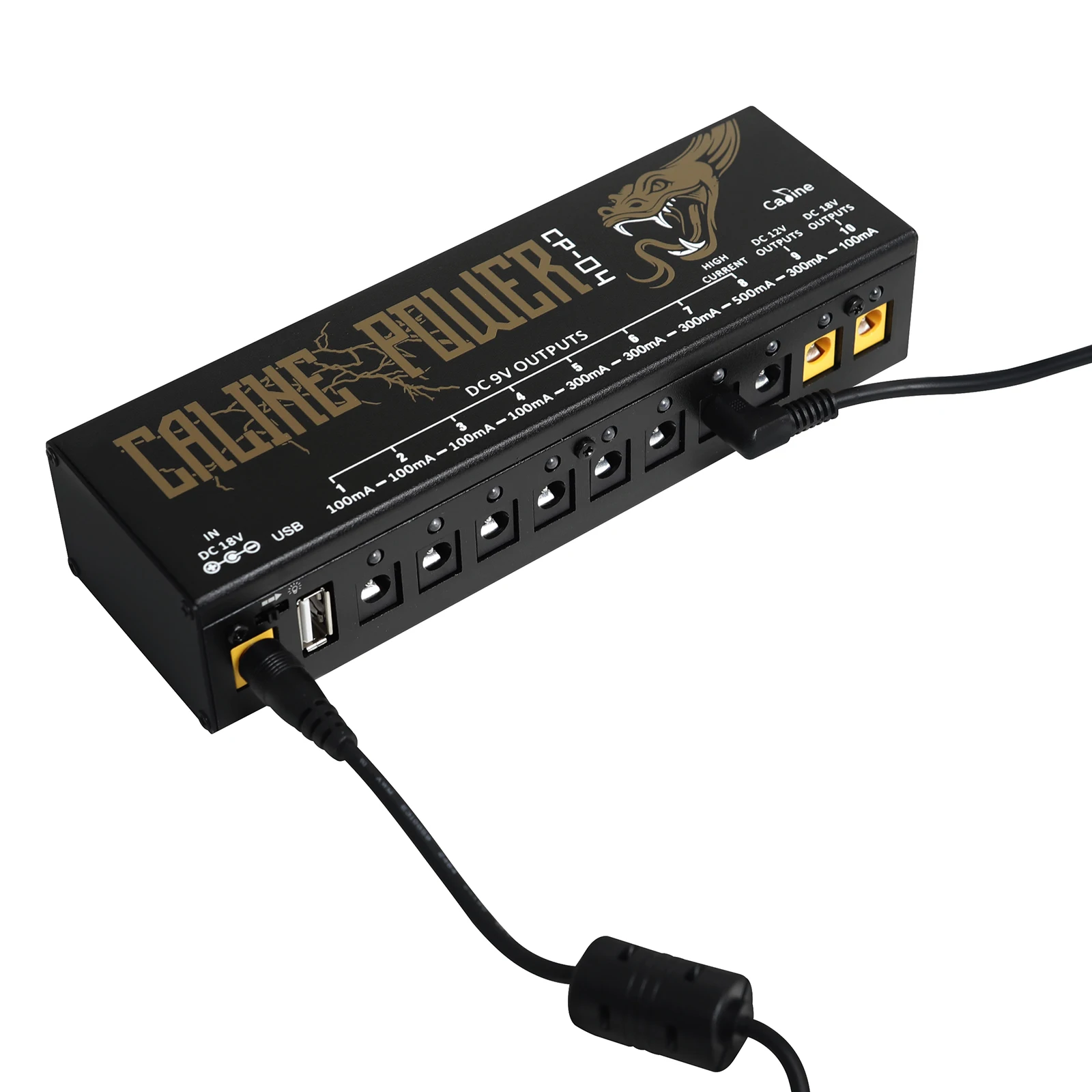 Caline CP-04 Guitar Effect Pedal Power Supply 10 Isolated Outputs (9V, 12V, 18V) Overcurrent / Short Circuit Protection Parts - view 3