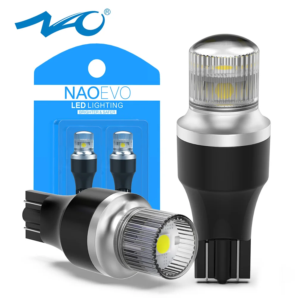 NAO W16W LED T15 Reversing Light Super Bright CANBUS No Error 12V White Auto 5W 1000LM T16 902 912 921 3SMD 3030 For Car Bulb