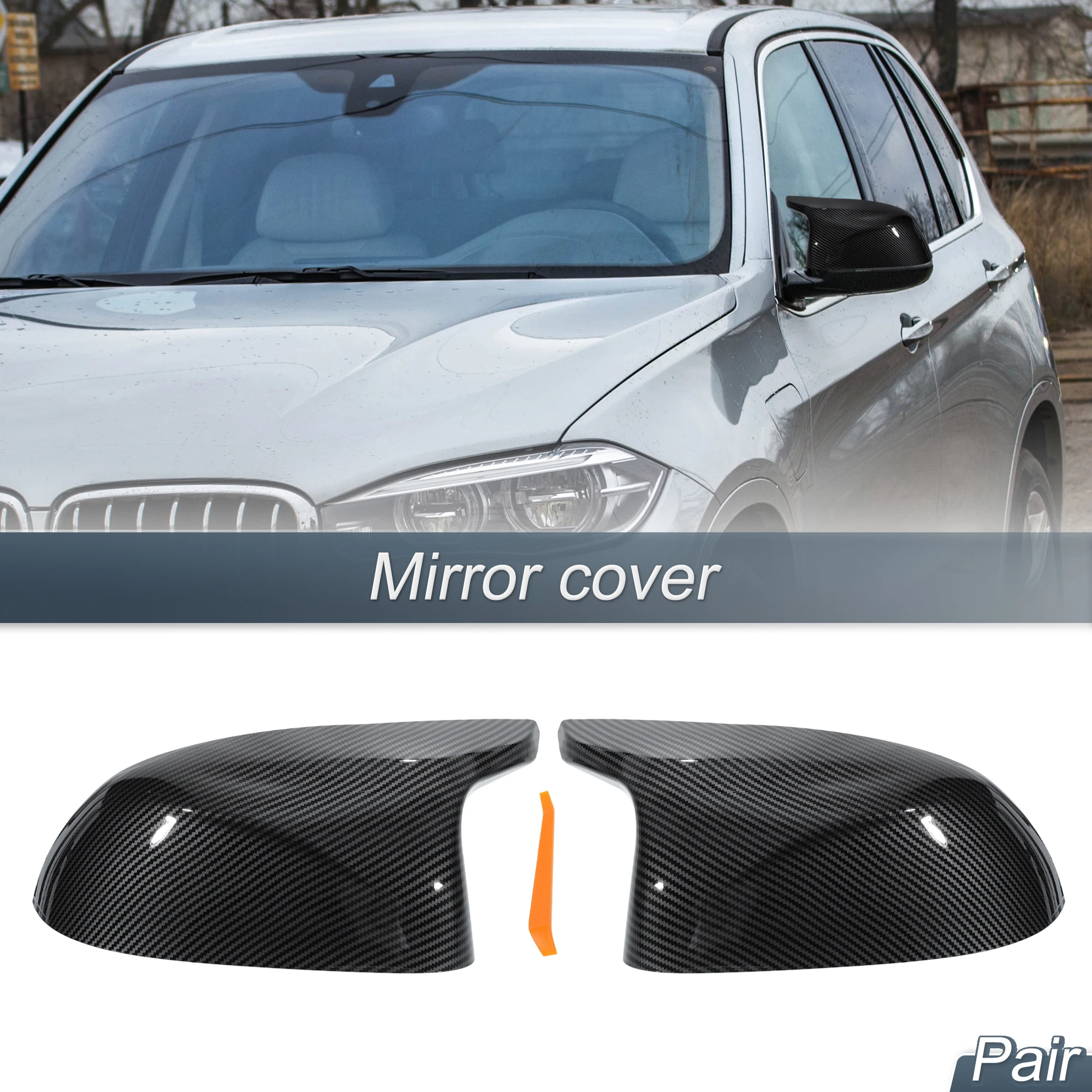 

UXCELL накладки на дверные зеркала из углеродного волокна, черные для BMW X5 F15 X6 F16 X3 F25 LCI X4