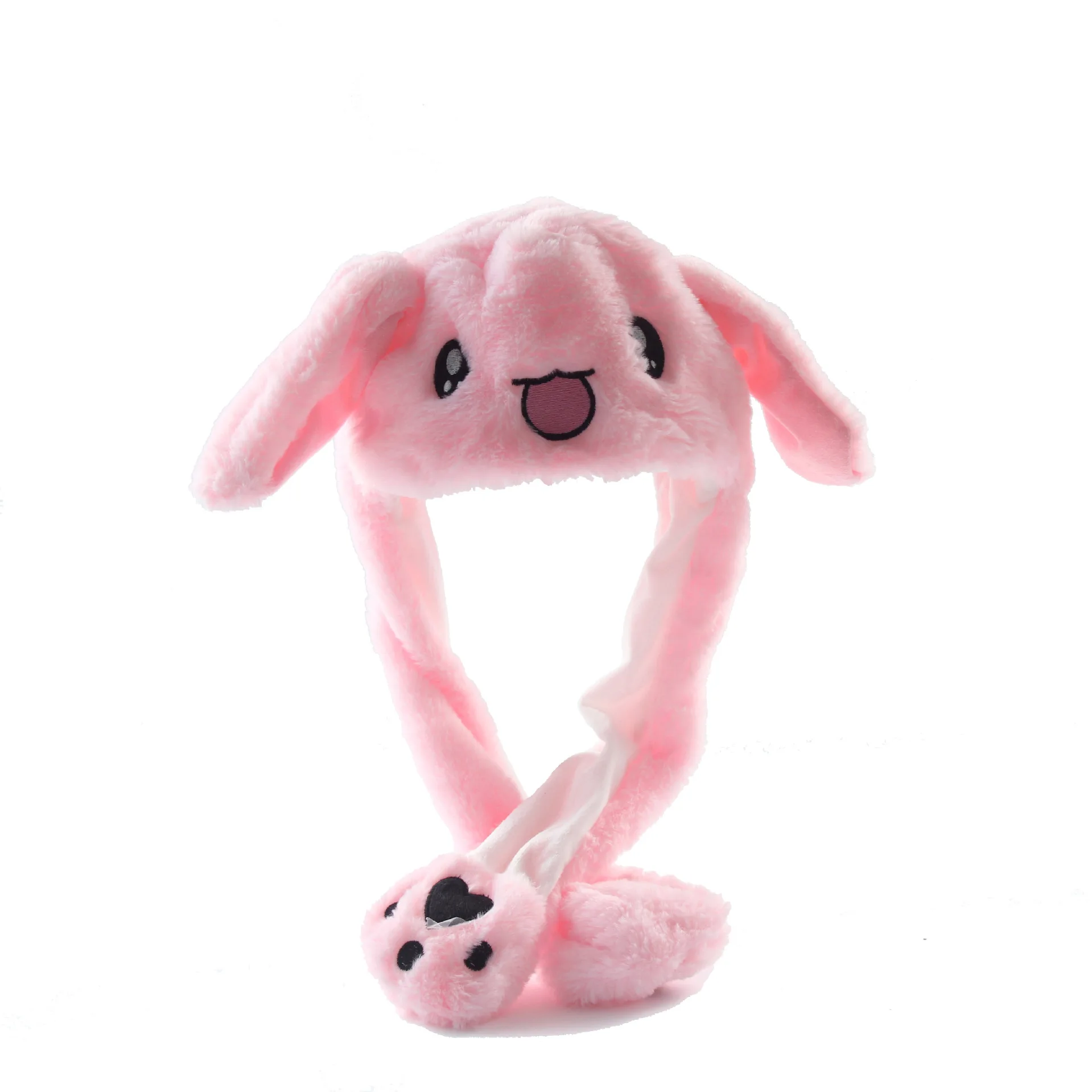 Rabbit Little Bear Moving Ears Cute Cartoon Toy Hat Kawaii Funny Hat Adult Men and Women Rabbit Plush Hat Winter Hat