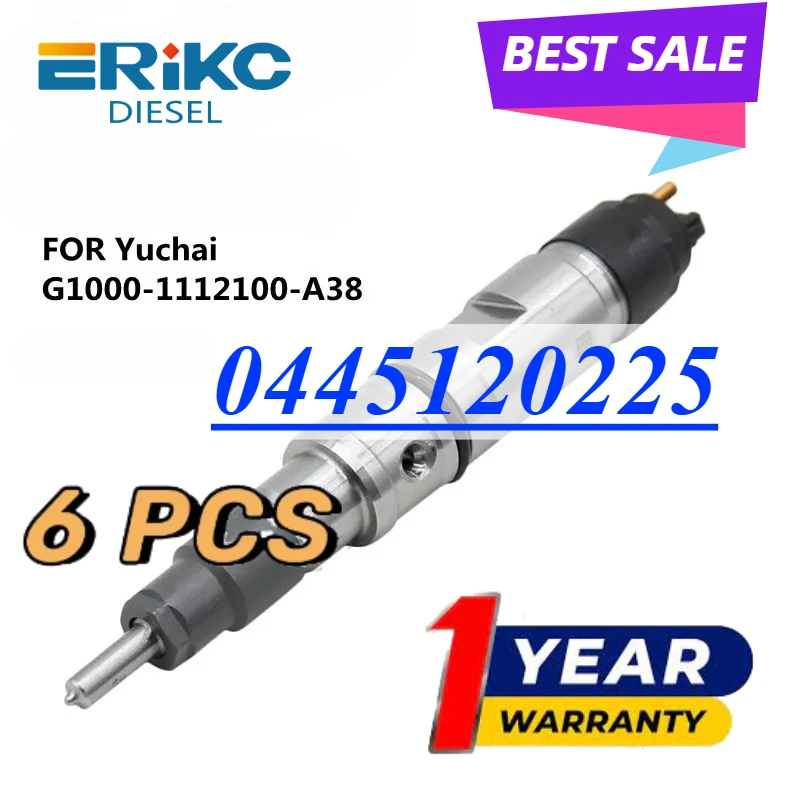 

0445120225 Форсунка Common Rail в сборе 0 445 120 225 ДЛЯ Yuchai G1000-1112100-A38 BH1X9K546CA