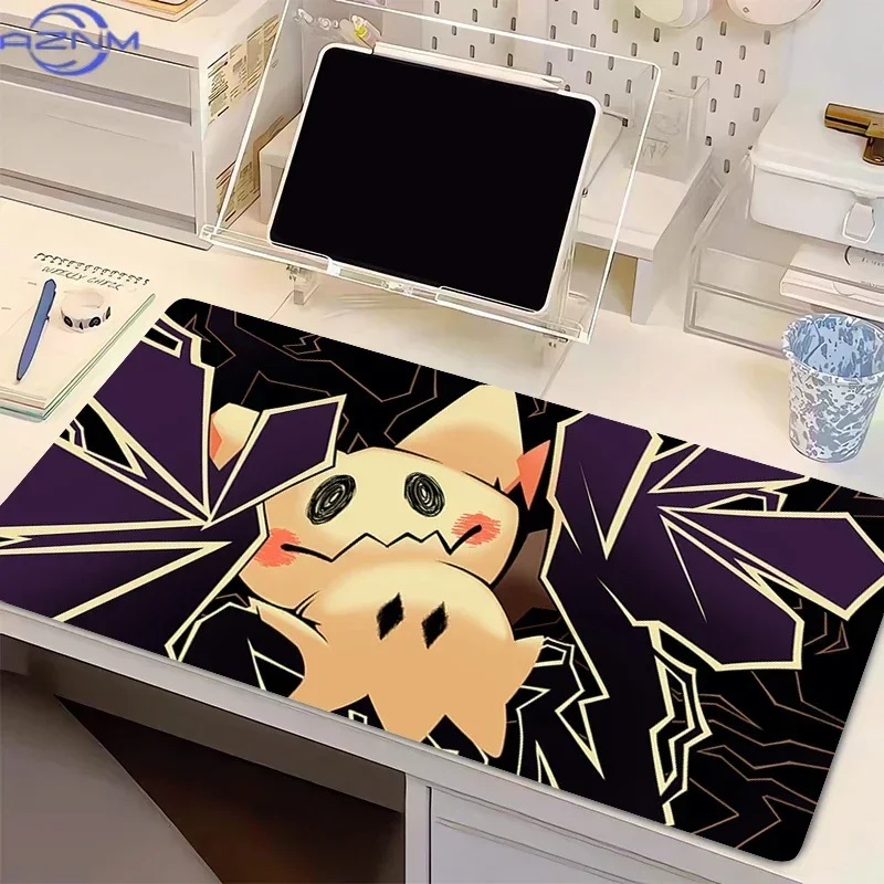 Minimalist Mimikyu Simple Line Art Large Mousepad, Rubber Non Slip Desk Mat for Gaming and Office Desktop Decoration