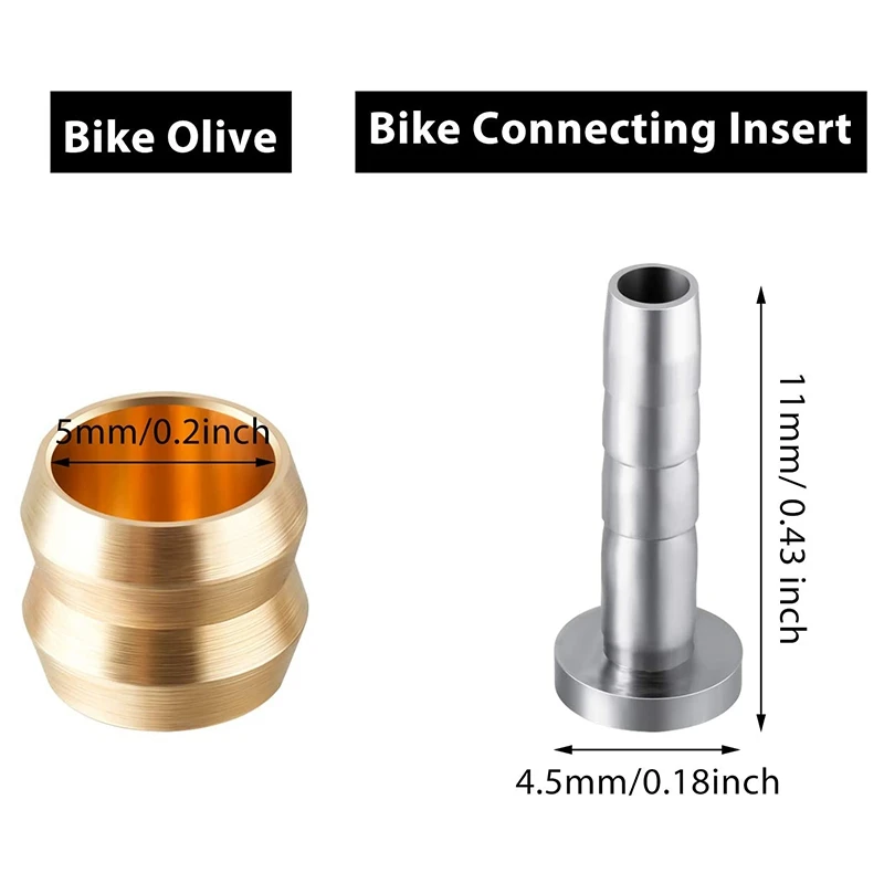 Kit de inserção de conexão para freio de bicicleta, oliva e latão, compatível com shimano bh90, mangueira de freio a disco hidráulico, quente