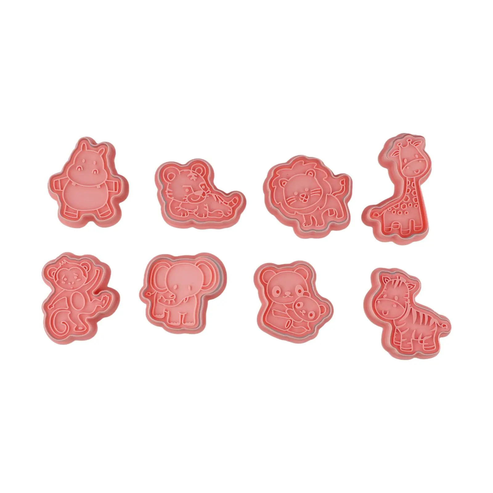 3D Pressable Cutters Animal Cookie Cutters Baking Parties Compact Design Engaging Treats Idealized Size For Cookie Dough