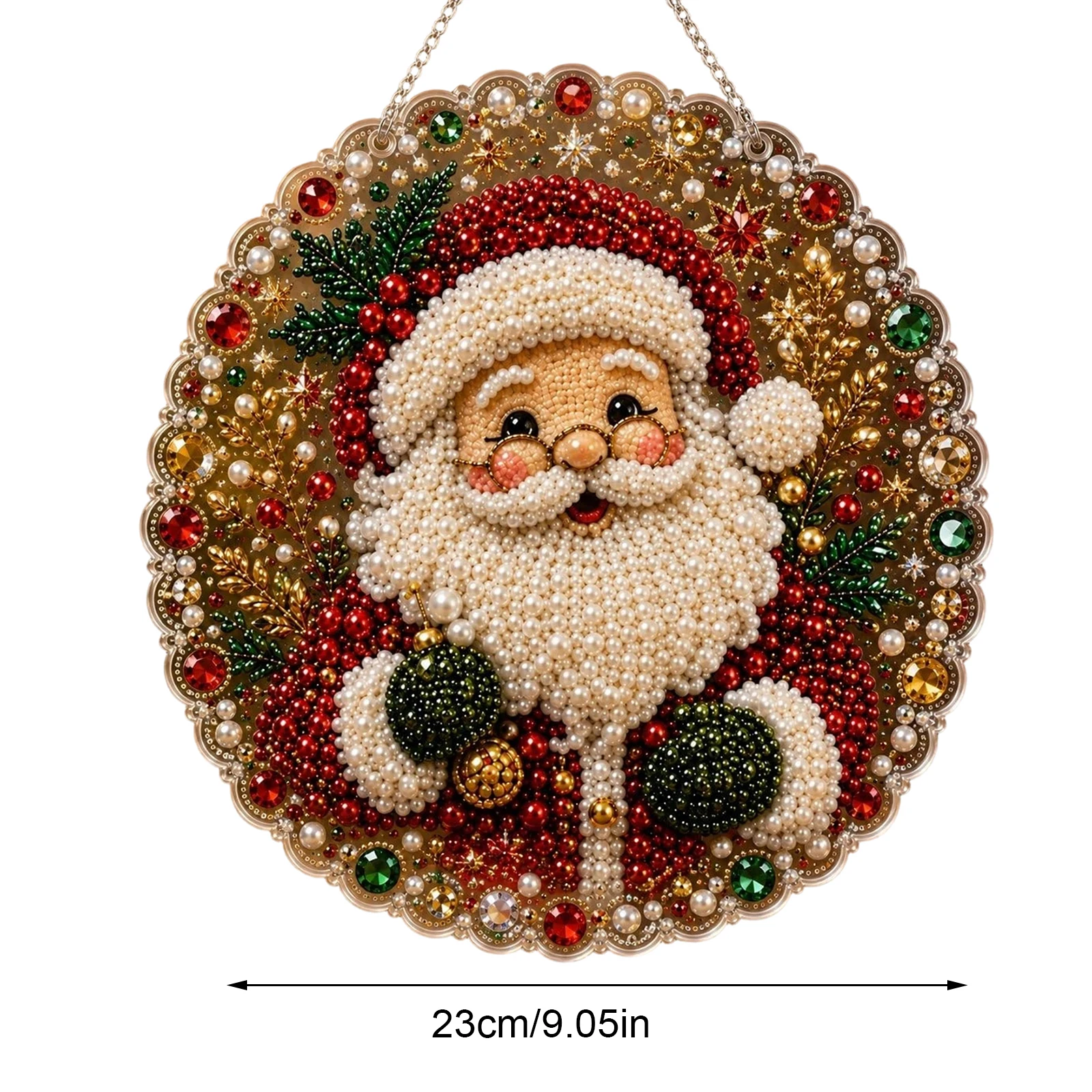 2D Christmas DIY Diamond Painting Acrylic Ornaments Handmade Rhinestone Art Pendant Xmas Tree Hanging Craft Kit Holiday Decor