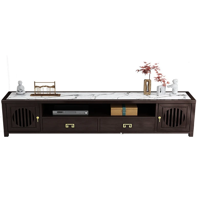 

New Chinese rock panel TV cabinet, coffee table combination, zen, light luxury modern