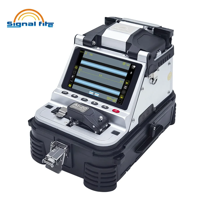 Hotfusion Splicer Ai20A آلة ربط الألياف البصرية FTTH آلة لحام الألياف الضوئية إشارة النار