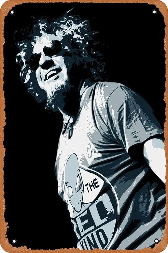 Metal Music Poster - Iconic Rock Vocalists Sammy Hagar - 8'x12' Tin Signs Plaque Bar Pub Vintage Style Wall Decor, 8inch