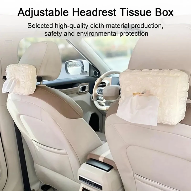 Car Tissue Box Car Suction Box Armrest Box Sun Visor Seat Hanging Cute And Minimalist