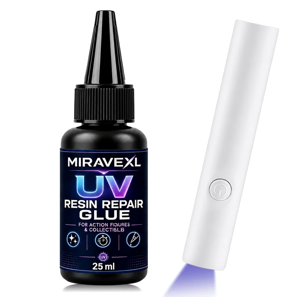 25g MIRAVEXL  UV Epoxy Resin Glue DIY Jewelry Making High Transparency Fast Drying High Hardness Glue UV Lamp DIY Craft Decor