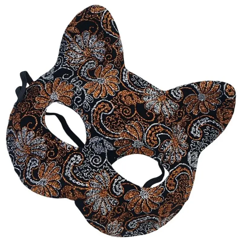 39BB Koty twarz maska ​​Halloween maska ​​dla zwierząt maskarada maska ​​maska ​​na Halloween Akcesoria dla mężczyzn kobiety