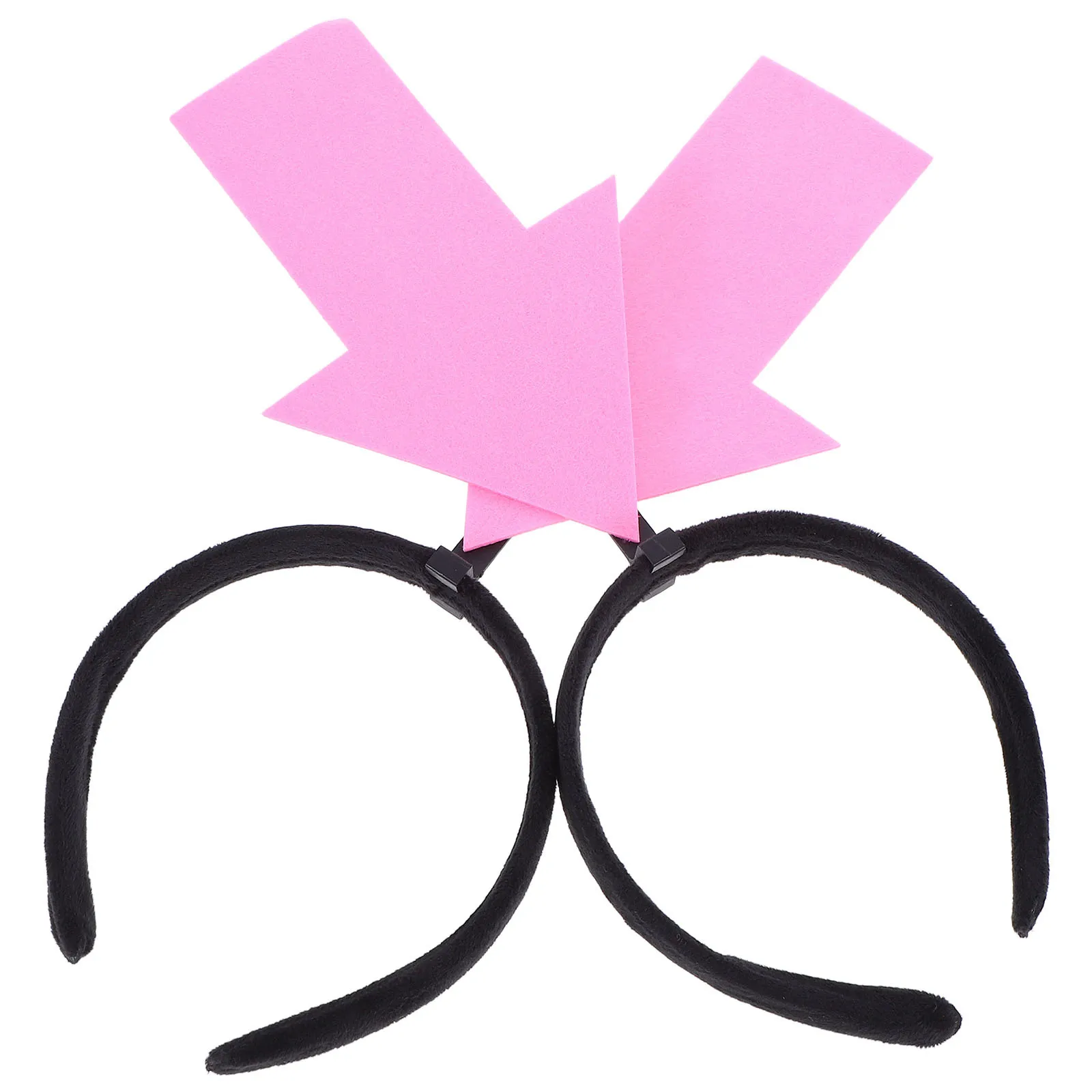

2pcs Arrow Festival Hoop Funny Novelty Headband Arrowhead Bopper Birthday Photoshoot Props Party Supplies Pink Costume Hoop