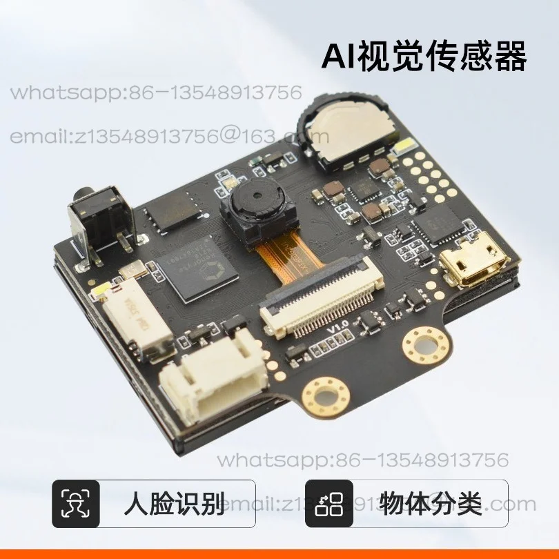 HuskyLens AI visual recognition module, face object color image intelligent sensing development component