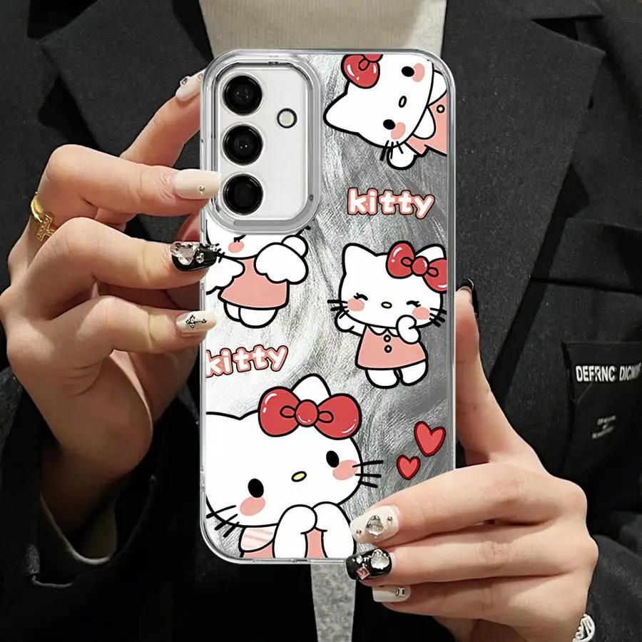 Casing Sampul Lembut untuk Samsung Galaxy A24 A51 A52 A35 A36 A13 A14 A23 A55 A33 A34 A26 A15 A16 A21s Lucu Sanrio Hello Kitty