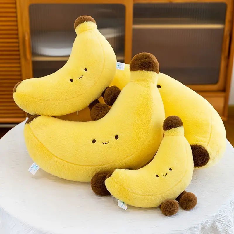 23cm Yellow Plant Banana Plush Toy Cute with Legs Soft Fruit Banana Doll a Birthday and Christmas Gift for Children