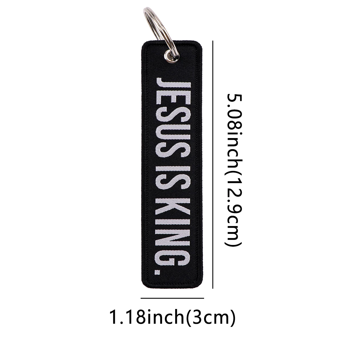 Quote Series Embroidery Key Fobs Holder Key Tag Men Women Jet Tags Key Ring for Motorcycles Key Chain Key Accessories