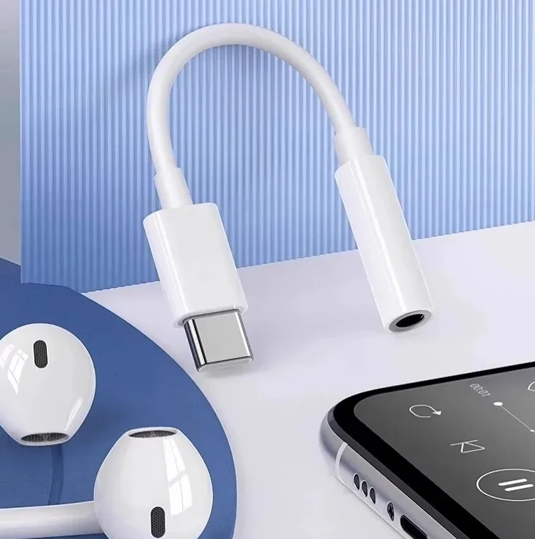 USB Typ C auf 3,5 Klinke Kopfhörer Adapter USB-C 3,5 mm Audiokabel Konverter für IPhone 15 15 Pro MAX Samsung Galaxy Huawei Xiaomi – Detail 1