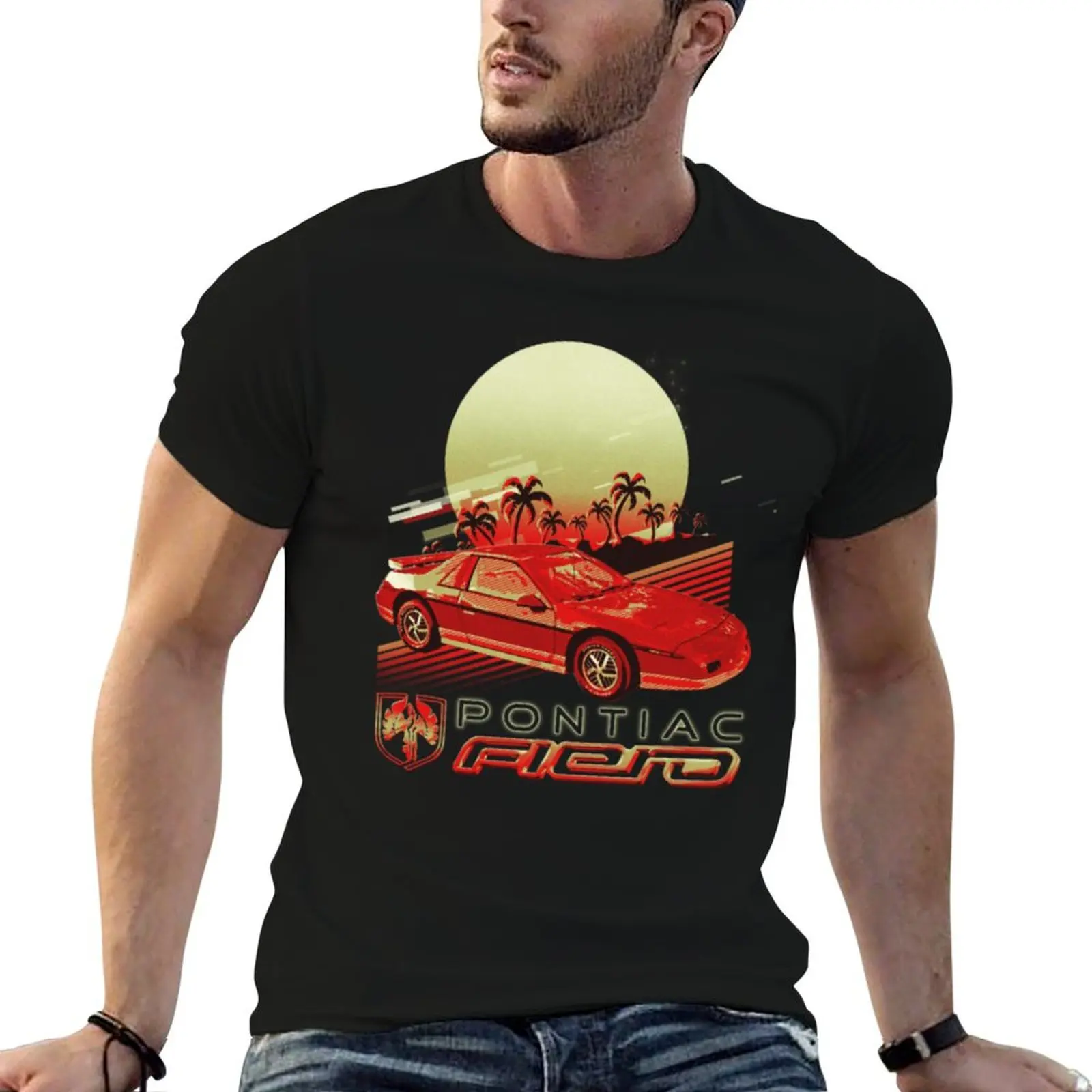 Camiseta Retro A025 versión roja Fiero de 1985, camisa informal de manga corta a la moda