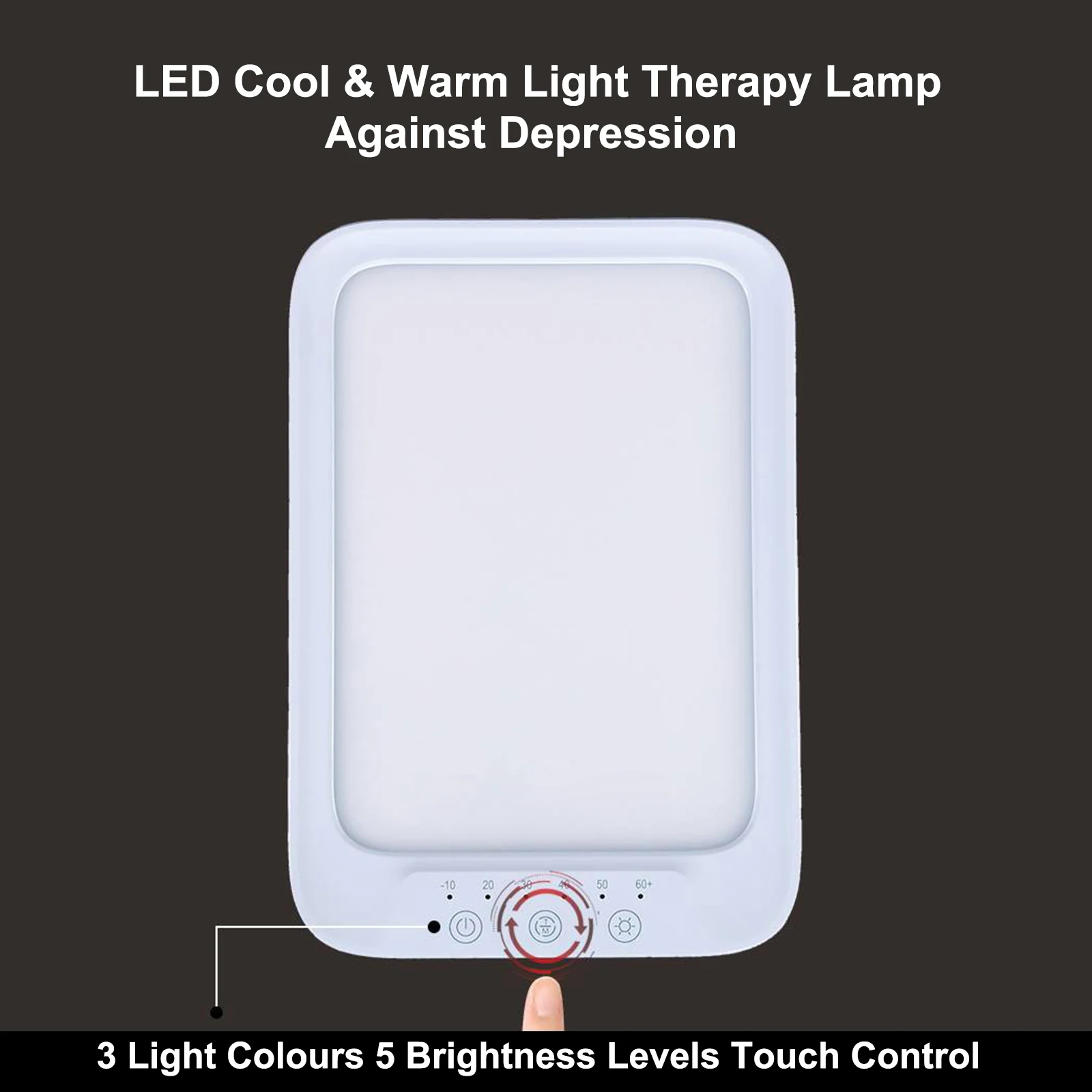 LED Daylight Lamp 20000 Lux Cool & Warm Light Therapy Lamp Against Depression Touch Control Home Daylight Lamp Dimmable Timer